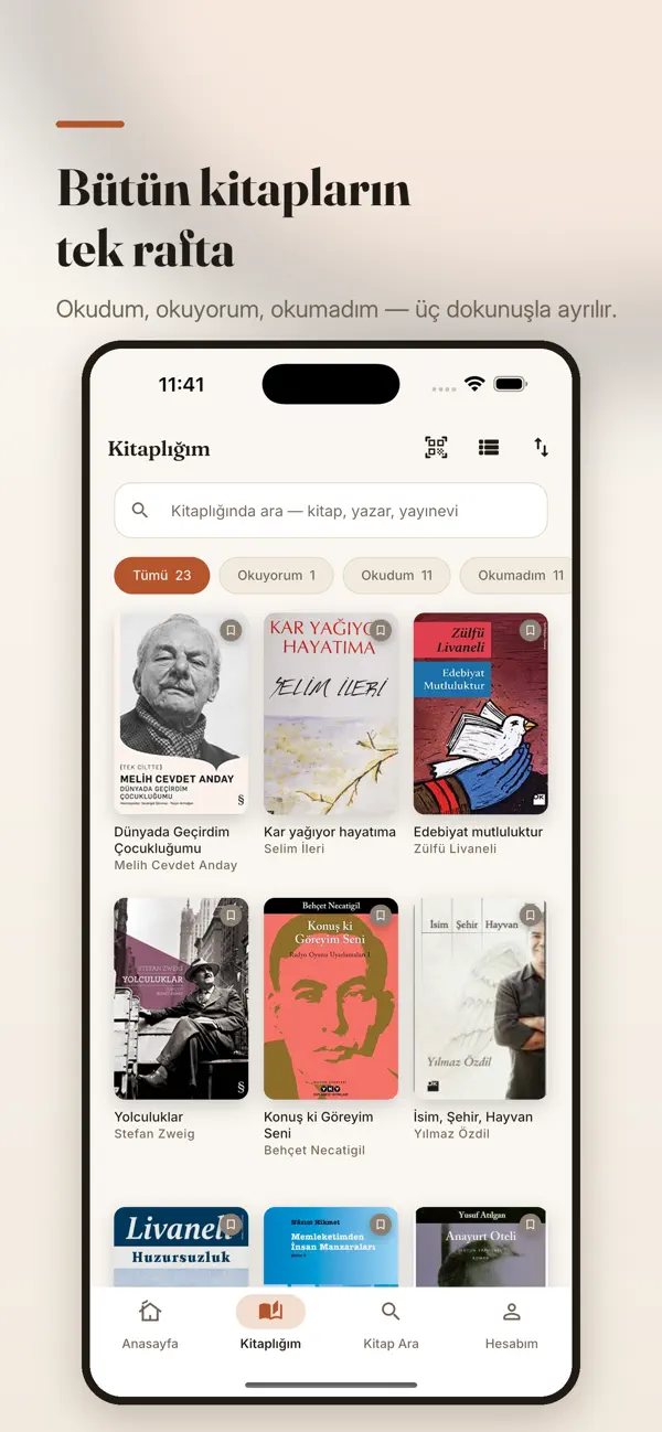 Kütüphanem ekran görüntüsü 3